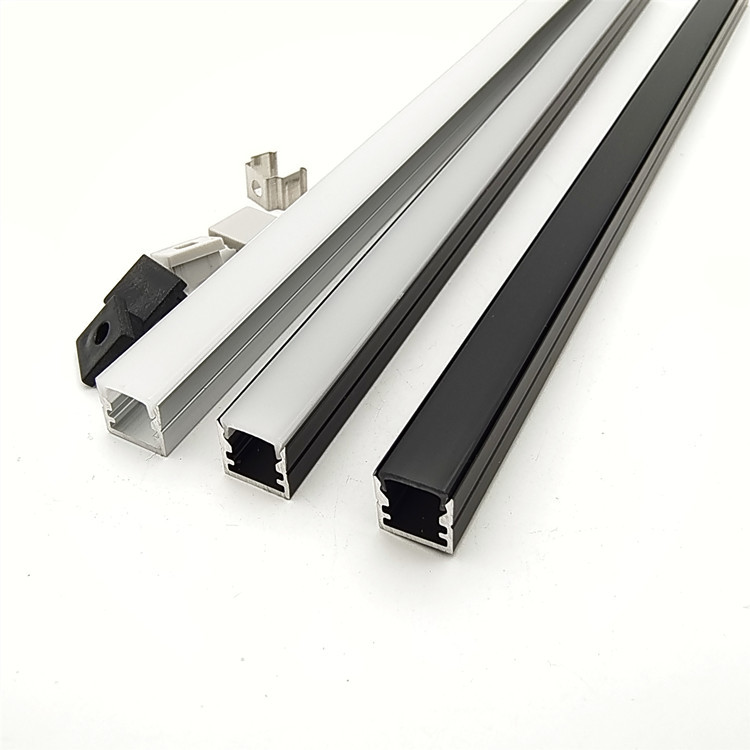 Profil Aluminium LED 10*10mm untuk Jalur LED sehingga 8mm Lebar