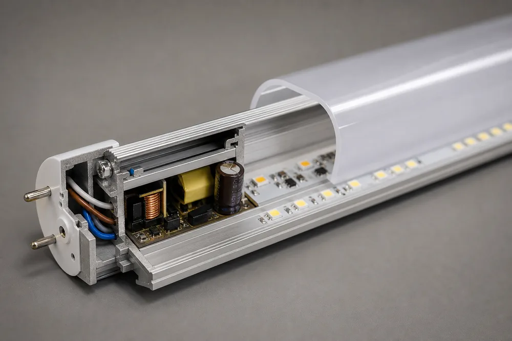 Mengapa Memilih Perumahan Tiub LED T12 Separuh Aluminium, Separuh Plastik?