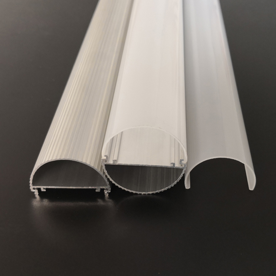 Perumahan Tiub T12 LED Separuh Plastik dan Separuh Aluminium